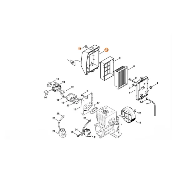 STIHL  Pokrywa filtra 4203 140 1001